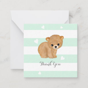 Cartes de notes pour le coeur de l'ours de menthe