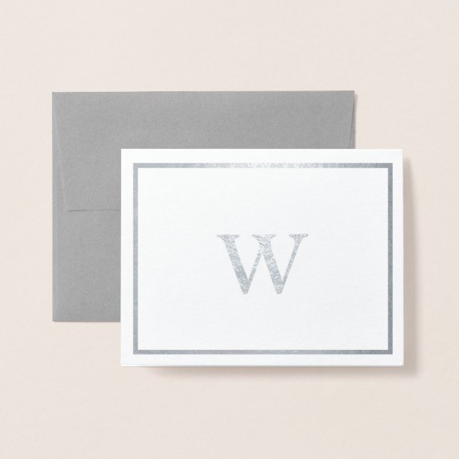 Cartes de notes pour les monogrammes d'huile d'arg (Devant avec enveloppe)