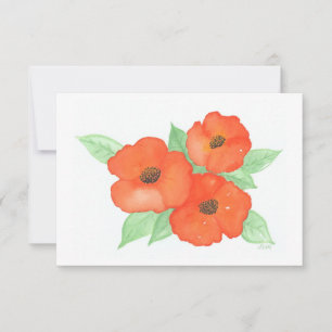 Cartes de notes pour les pavots orange