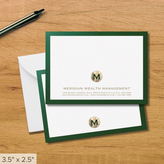 Cartes de notes pour monogramme d'affaires élégant (Créateur téléchargé)
