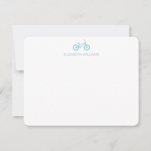 Cartes de notes pour vélos à menthe et grands poin (Devant)