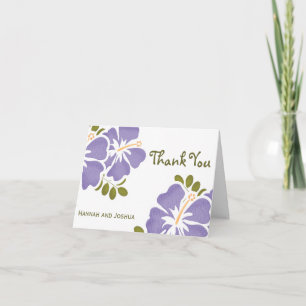 Cartes de notes pourpres de Merci de mariage de