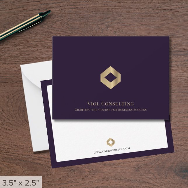 Cartes de notes professionnelles de luxe avec logo (Créateur téléchargé)
