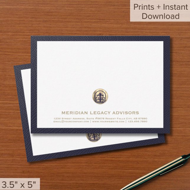 Cartes de notes professionnelles du logo Gold prof (Professional Gold Logo Business Cards Print and Digital Download Formats)