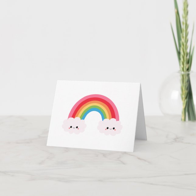 Cartes de notes Rainbow Cloud (Devant)