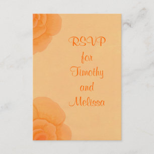 Cartes de notes RSVP, Roses orange fanés