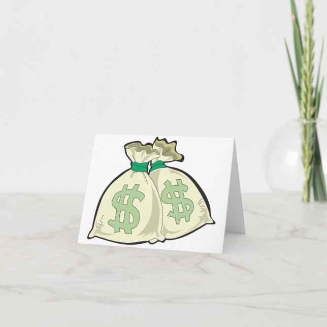 Cartes de notes Sacs d'argent (Devant)