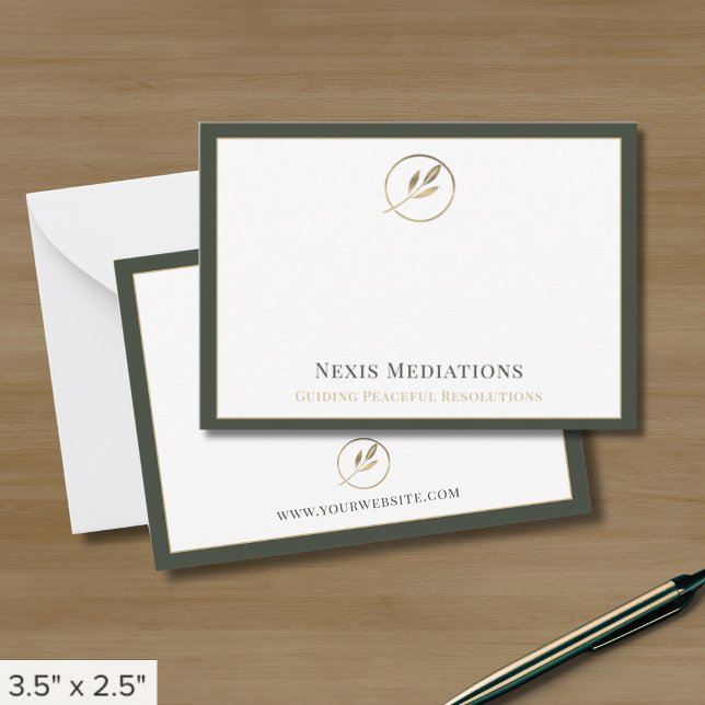 Cartes de notes simples et élégantes avec logo (Créateur téléchargé)