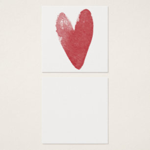 Cartes de notes simples, rouges, aquarelle 04