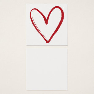 Cartes de notes simples, rouges, aquarelles Cartes