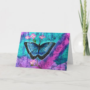 Cartes de notes sur le papillon de sensibilisation