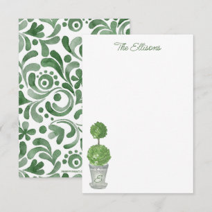 Cartes de notes topiques monochromes