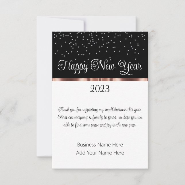 Cartes de nouvelle année Classic Business Merci (Devant)