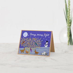 Cartes de nuit neige et neige