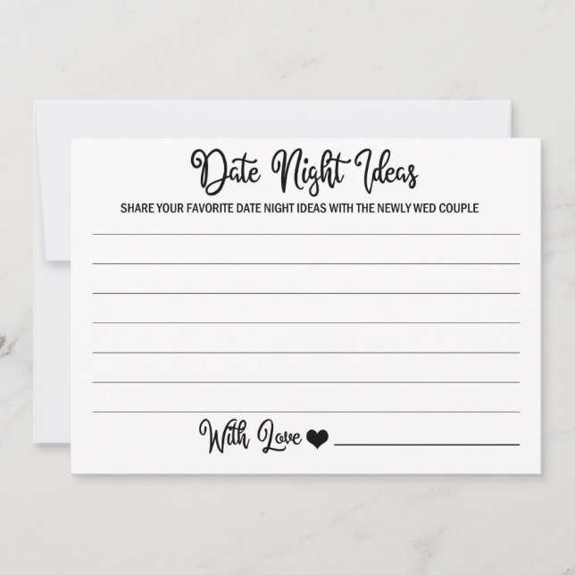 Cartes de nuit pour la mariée Fête des mariées-cha (Devant)