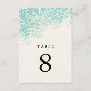 Cartes de numéro de table à lumières bleues sarcel