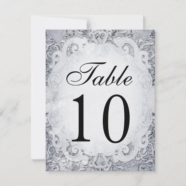 Cartes de numéro de table de conte de fée orné (Devant)