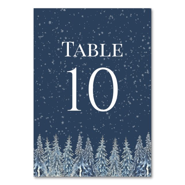 Cartes de numéro de table de mariage de forêt hive (Par défaut)