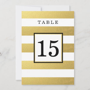 CARTES DE NUMÉRO DE TABLE DE MARIAGE EN OR CHIC