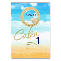 Cartes de numéro de table de port de bateau de cro