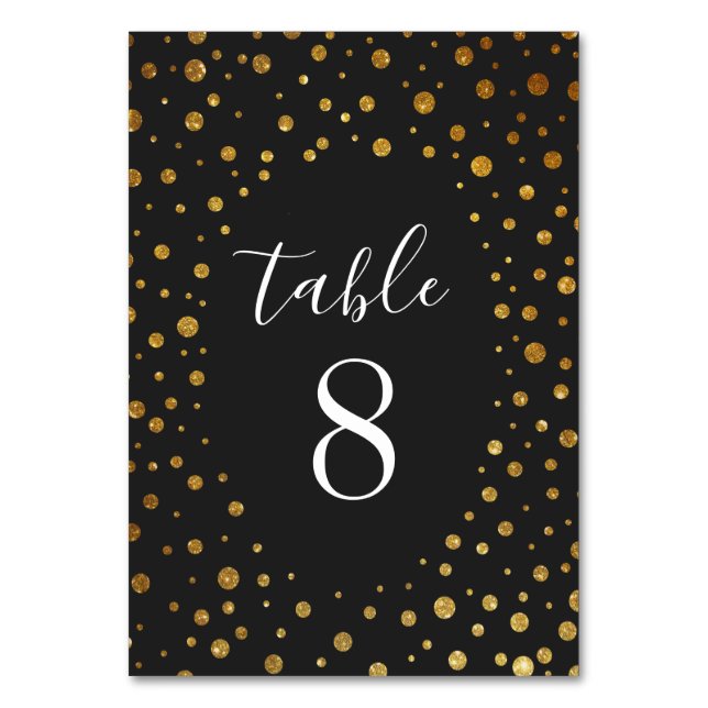 Cartes de numéro de table des Mariages de Confetti (Par défaut)