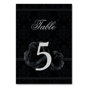 Cartes de numéro de table du mariage de rose de so