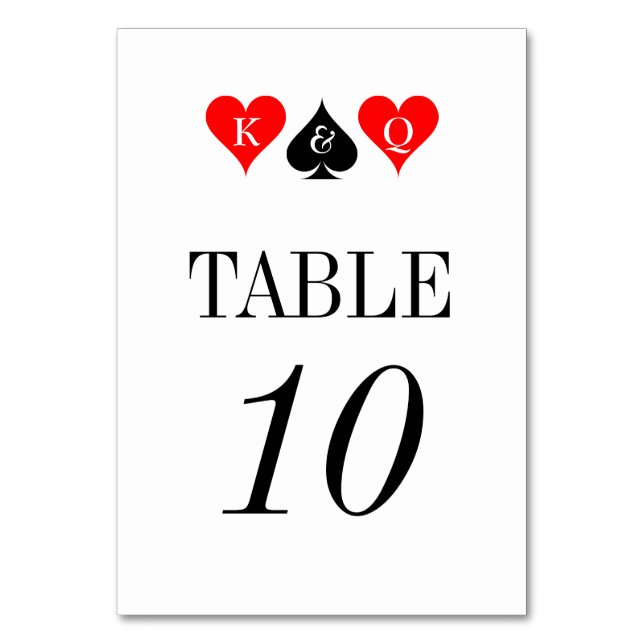 Cartes de numéro de table du mariage romantique La (Par défaut)
