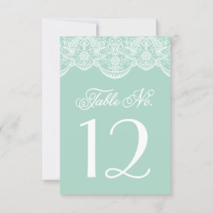 Cartes de numéro de table en broderie anglaise chi