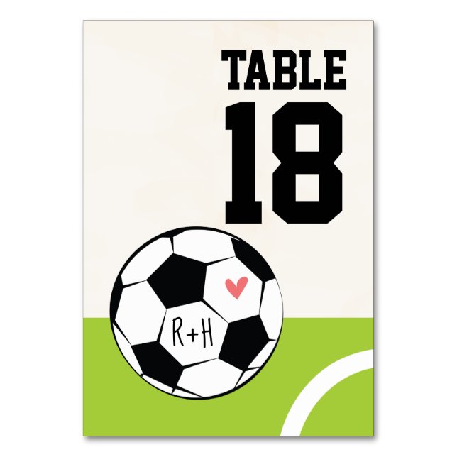 Cartes de numéro de tableau Monogramme du coeur du (Par défaut)
