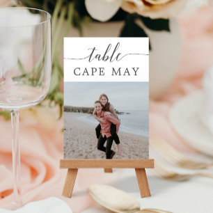 Cartes de numéros de table de mariage à thème de v