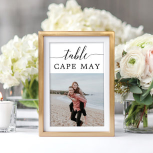 Cartes de numéros de table de mariage à thème de v