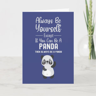 Cartes de Panda Mignon Humour d'Animaux Drôles Ani