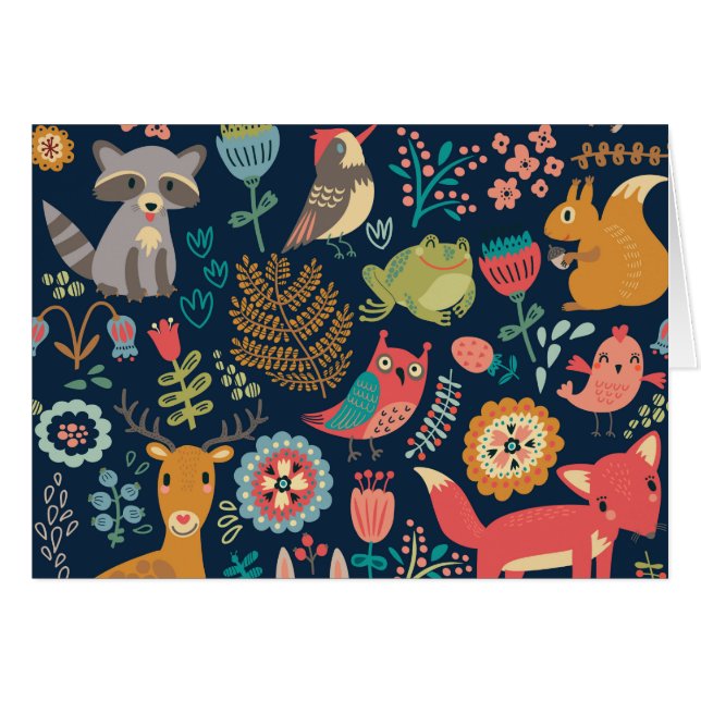 Cartes de papeterie Forest Friends (Devant horizontal)
