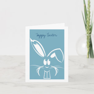 Cartes de Pâques Bleu Bunny