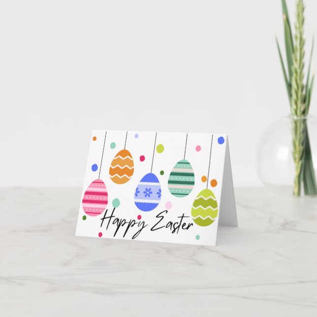 Cartes de Pâques Joyeuses Personnalisées, Oeuf De  (Devant)
