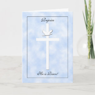 Cartes de Pâques religieuses -- Croix et colombe