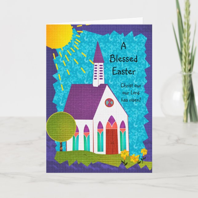 Cartes de Pâques religieuses : Pâques bénie (Devant)