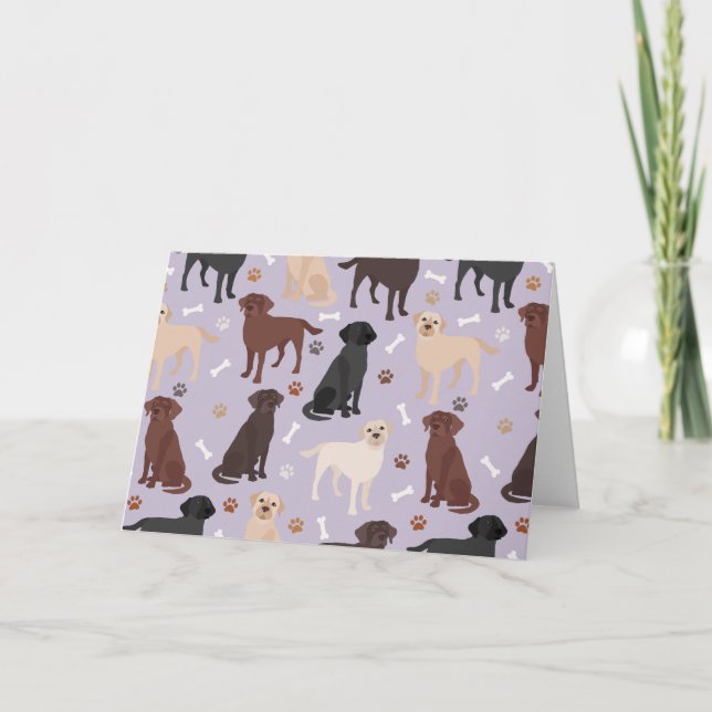 Cartes de pattes et d'os pour le Labrador (Devant)