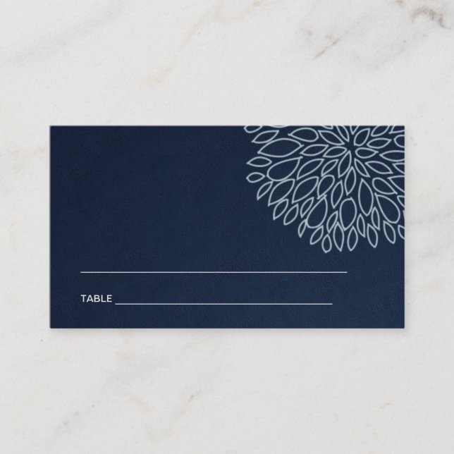 CARTES DE PLACE BAT MITZVAH DU BAR NAVY GOLD DAHLI (Devant)