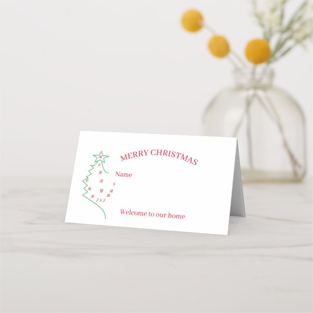 CARTES DE PLACE : BIENVENUE À NOTRE MAISON -MERRY  (Devant)