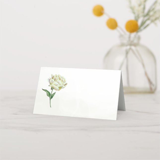 Cartes de place Cream Peony (Devant)