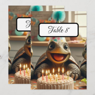 Cartes De Place De Table De Tortue Personnalisées,