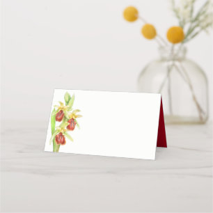 Cartes de place des invités de l'orchidée précoce