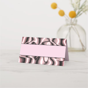 Cartes de place en métal rose