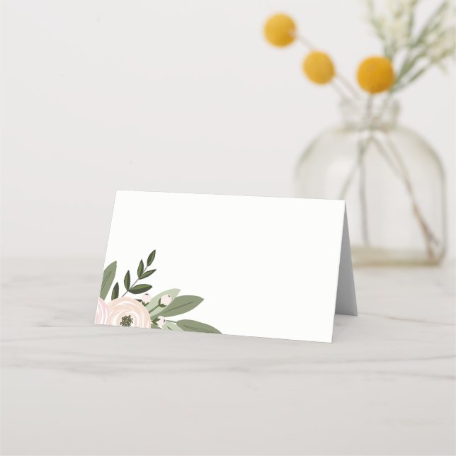 Cartes de place Floral Mariage Sprigs (Devant)