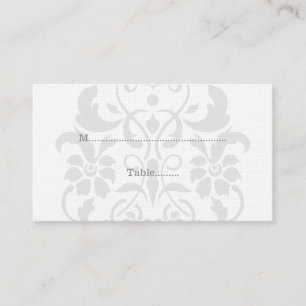 Cartes de Place Mariage damassé Gris Subtil