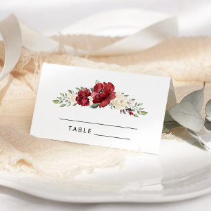 Cartes de place mariage de couleur d'aquarelle à f