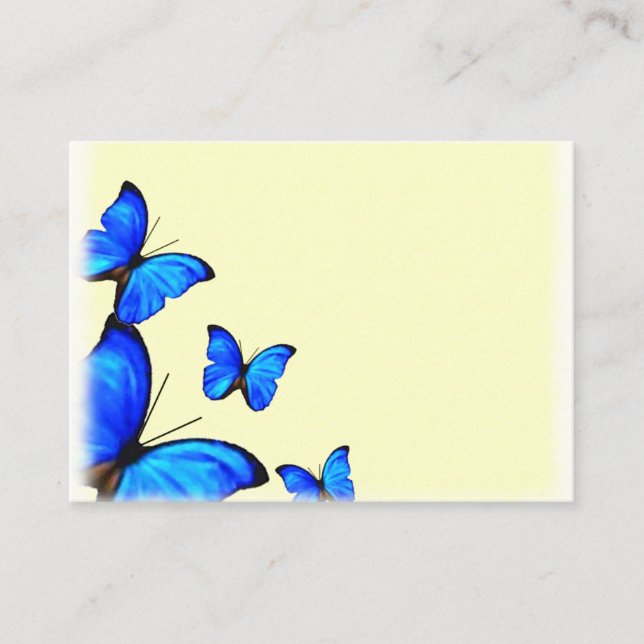 Cartes de place Mariage jaune et bleu (Devant)