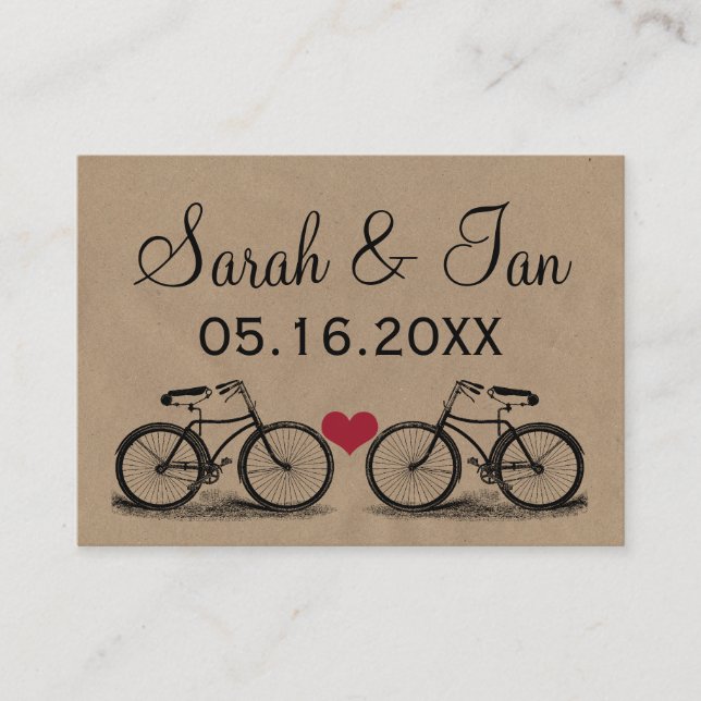 Cartes de Place Mariage vintages (Devant)