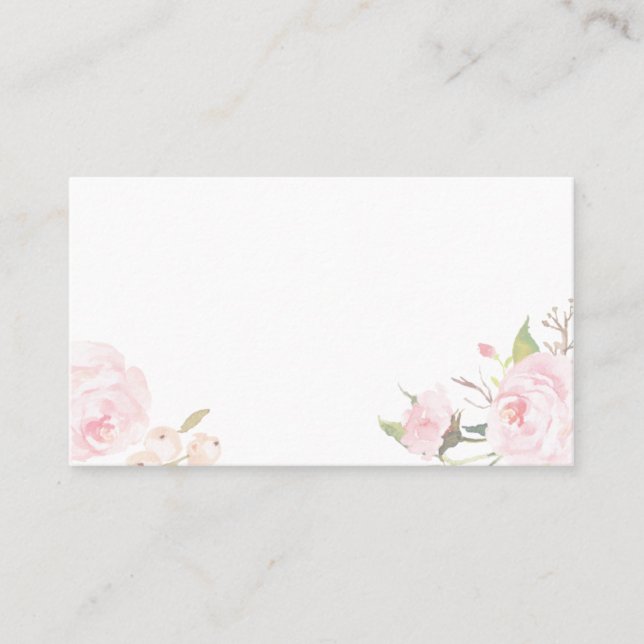 Cartes de Place Plat Romantique Blush Floral (Devant)